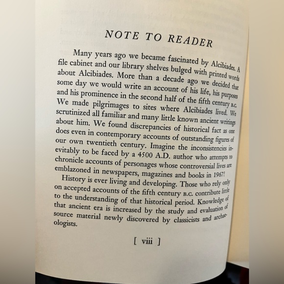 Vtg 1968 Ancient Greek Hardback Novel of Alcibiadas & The Golden Age of Pericles - Picture 10 of 15